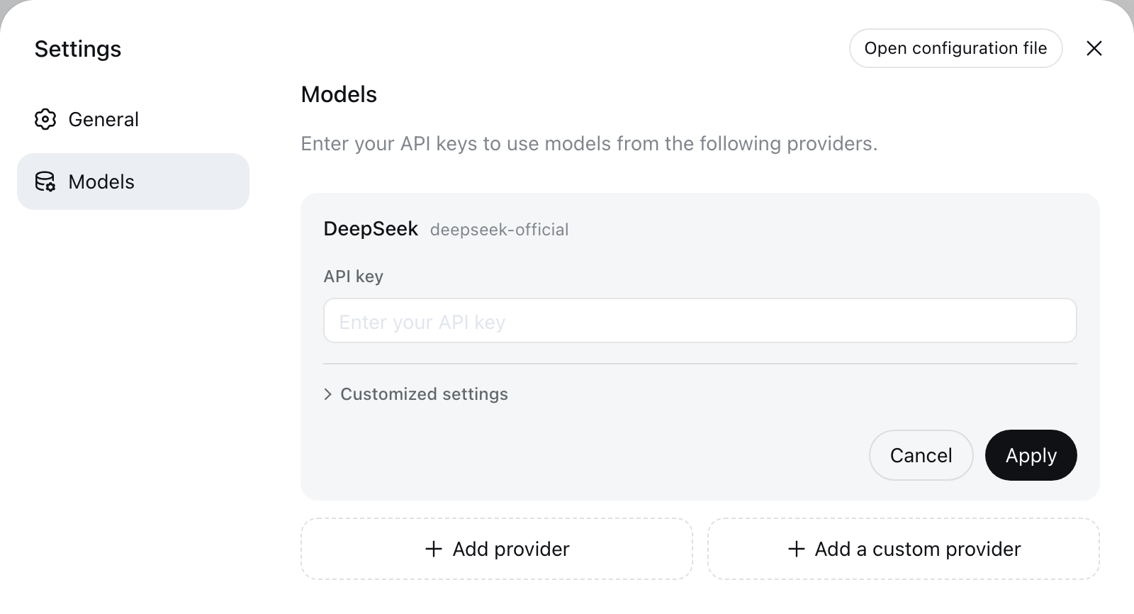 DeepSeek Harness Models page